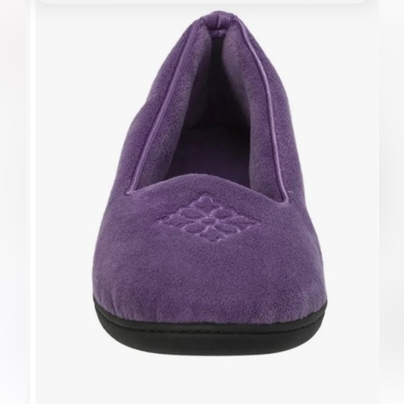 NWT Dearfoams memory foam size 5-6 purple women slippers - Picture 7 of 15